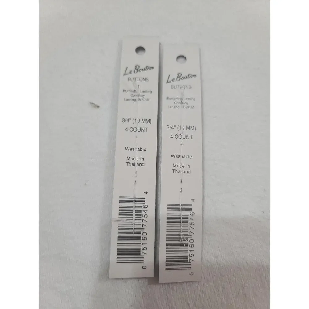 LeBouton Button Bundle Clear White Floral Cut 2 Pks 3/4